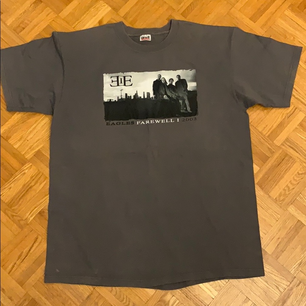 Olive green vintage eagles concert T-shirt